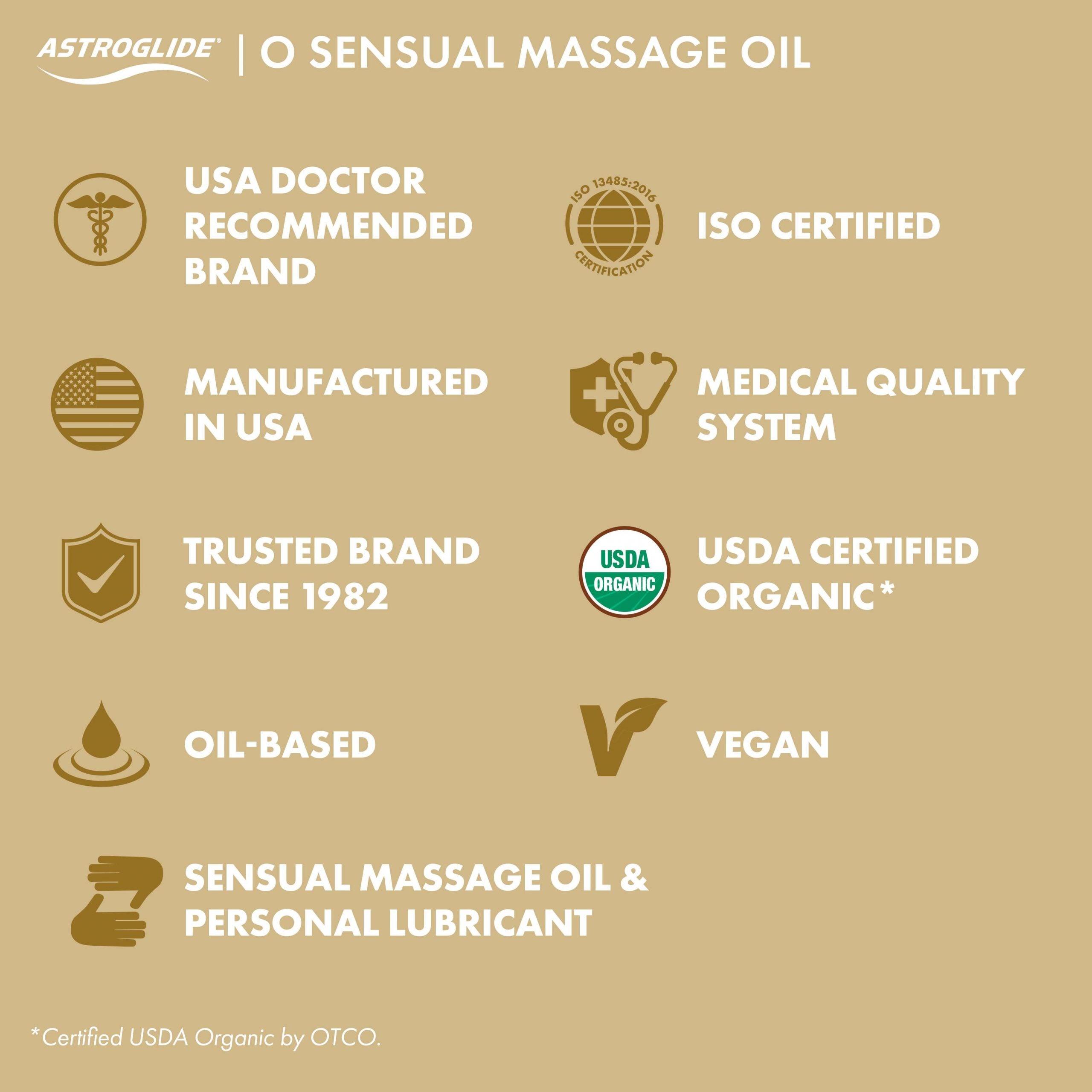 Astroglide O Oil • Massage Lotion + Lubricant - Happibee