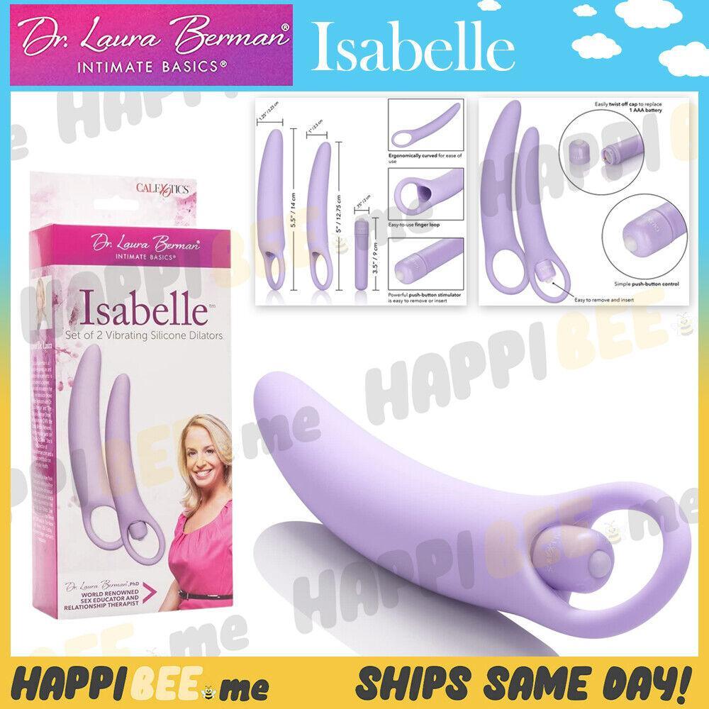 Dr. Laura Berman Isabelle Vibrating Dilator Set 2-Piece Silicone Kit Happibee Dr. Laura Berman Isabelle Vibrating Dilator Set 2-Piece Silicone Kit Happibee