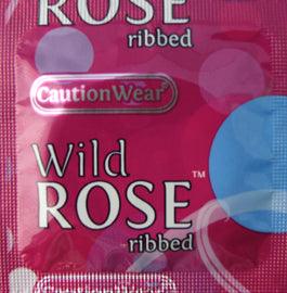 CautionWear Wild Rose (Ribbed) • Latex Condom