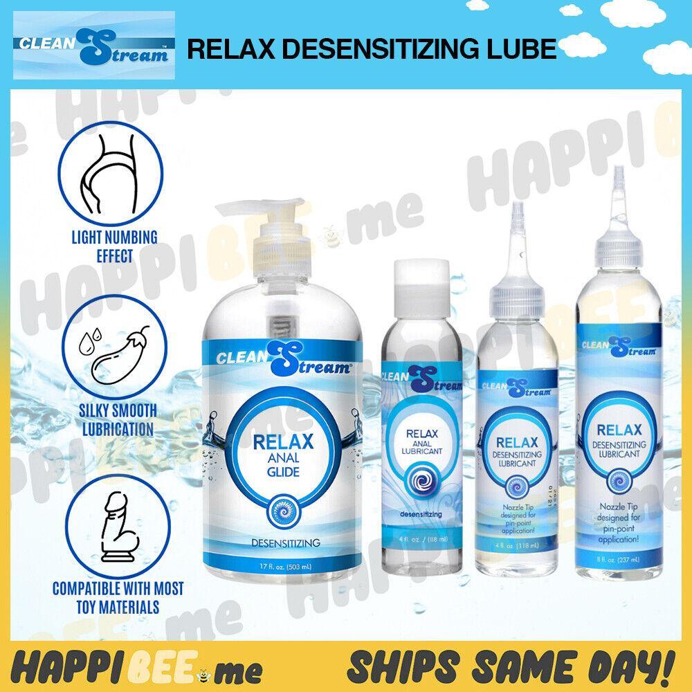 CleanStream Relax Anal Lubricant Numbing Water-Based Glide with Clove Oil Happibee CleanStream Relax Anal Lubricant Numbing Water-Based Glide with Clove Oil Happibee