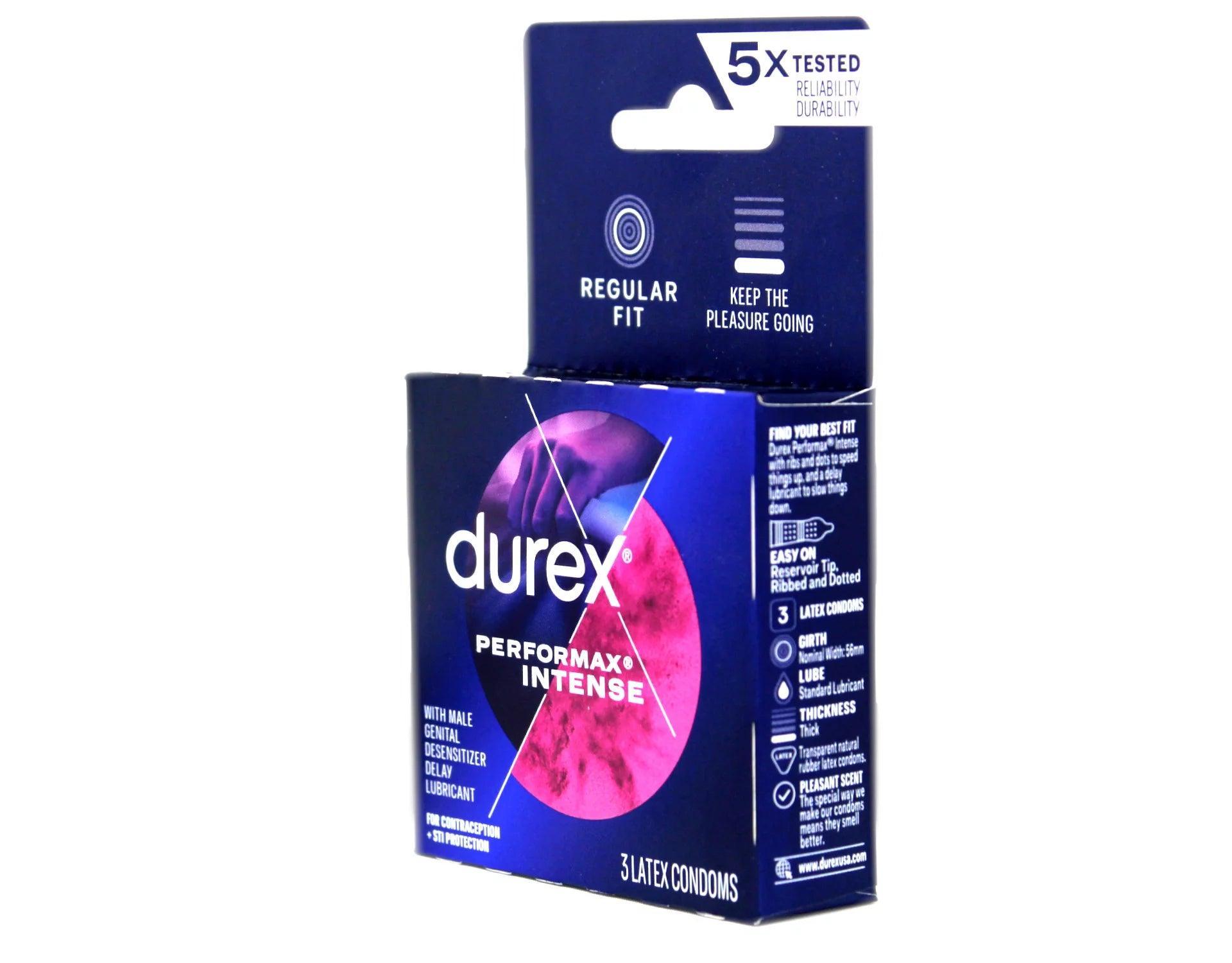 Durex Performax Intense (Delay & Studded) • Latex Condom