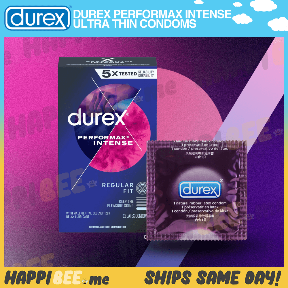 Durex Performax Intense (Delay & Studded) • Latex Condom