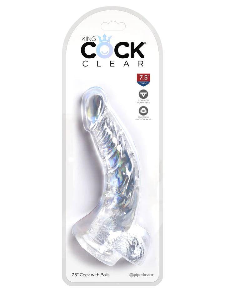 King Cock Clear (+ Balls) • Realistic Dildo