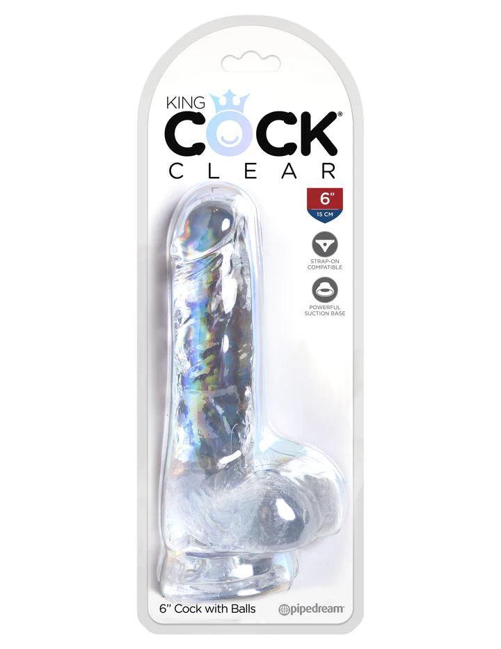 King Cock Clear (+ Balls) • Realistic Dildo