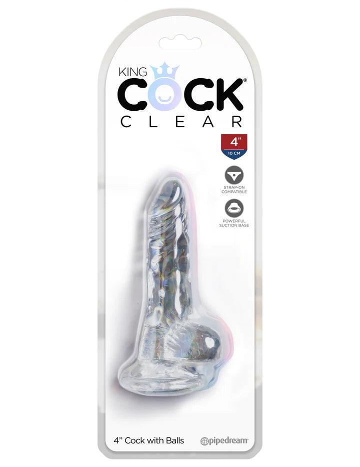 King Cock Clear (+ Balls) • Realistic Dildo