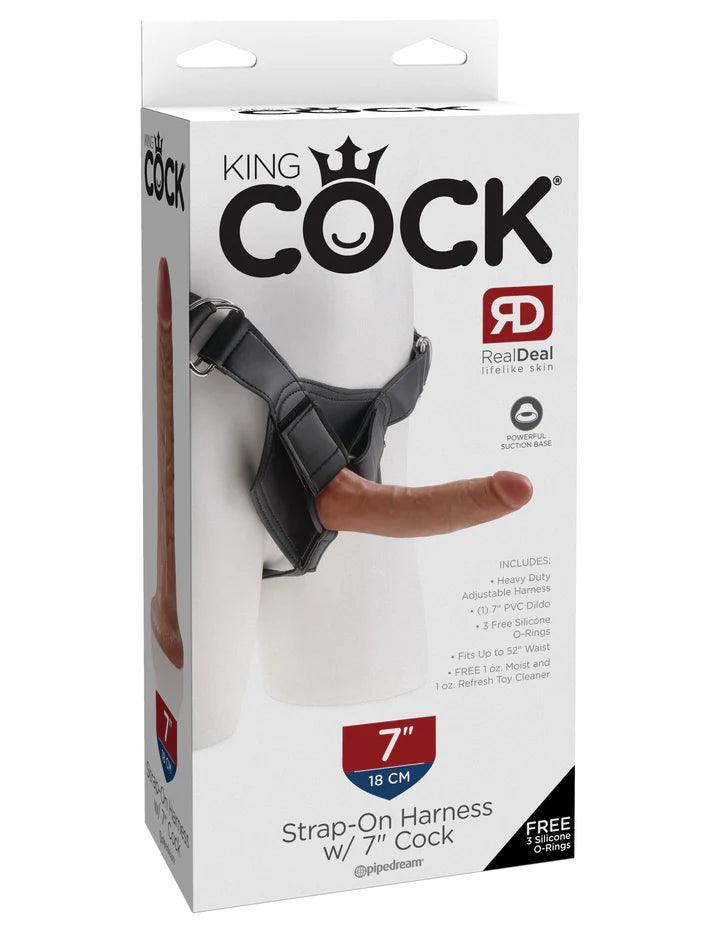 King Cock Strap On Harness • Realistic Dildo