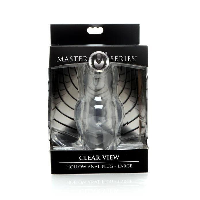 Master Series Clear View Hollow Butt Plug Transparent Tunnel Toy Happibee Master Series Clear View Hollow Butt Plug Transparent Tunnel Toy Happibee
