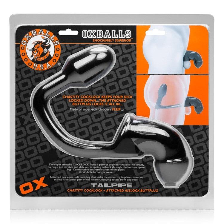 Oxballs Tailpipe (Cocklock) • Asslock + Chastity Cage