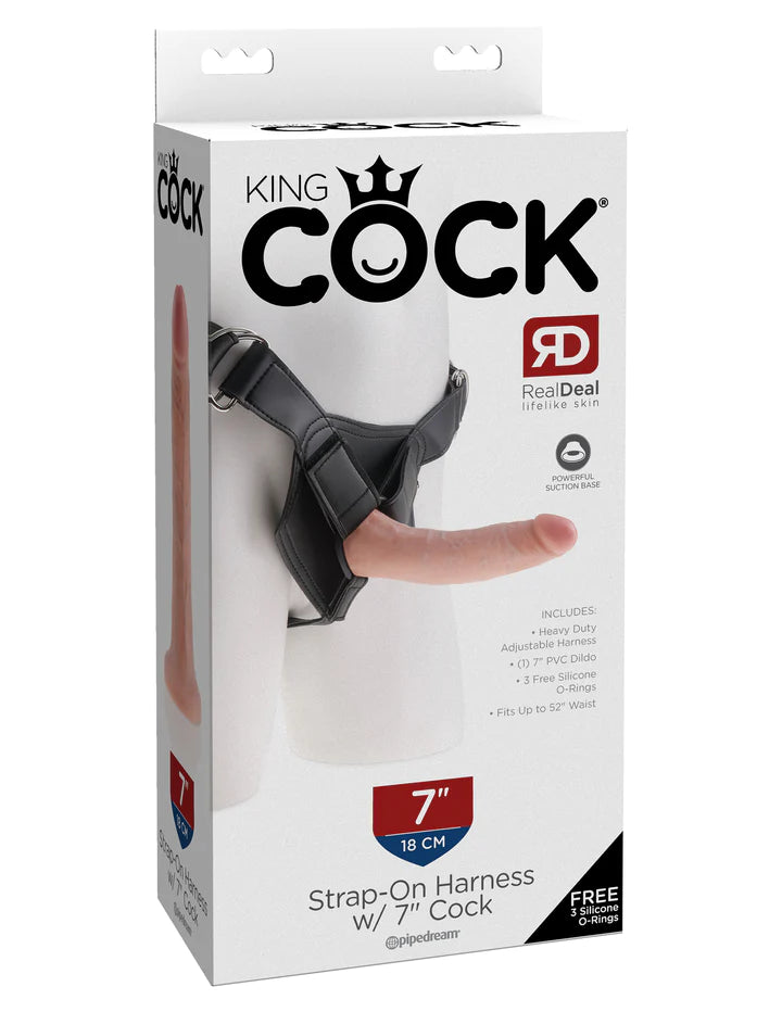 King Cock Strap On Harness • Realistic Dildo