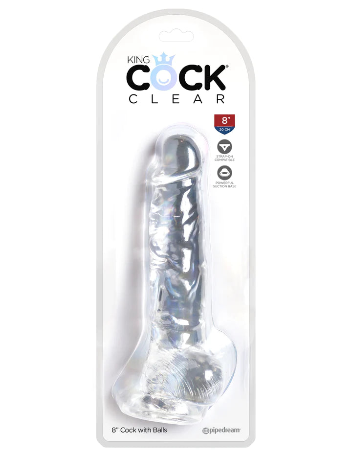 King Cock Clear (+ Balls) • Realistic Dildo