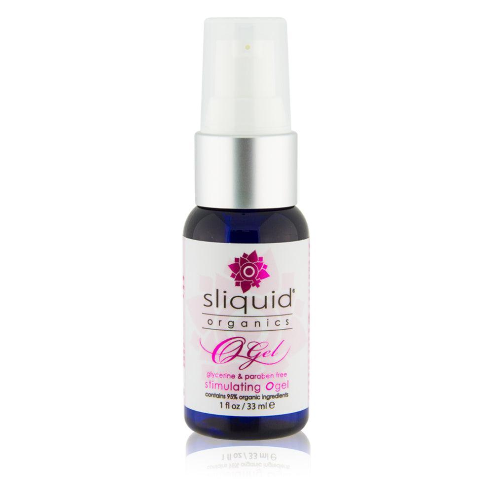 Sliquid Organics O Gel 1 oz pump bottle, front label