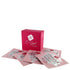 Sliquid O Gel sample sachets displayed with their pink box