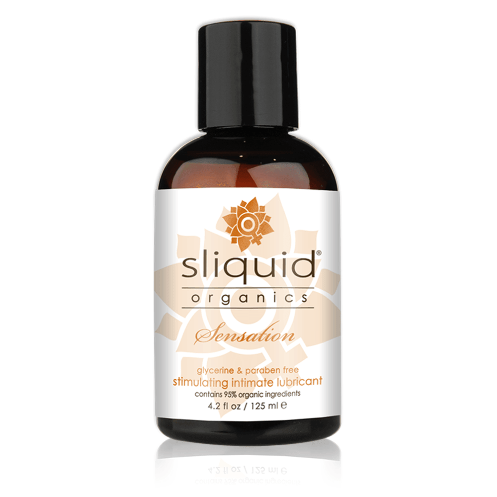 Sliquid Organics Sensation 4.2 fl oz bottle, front view