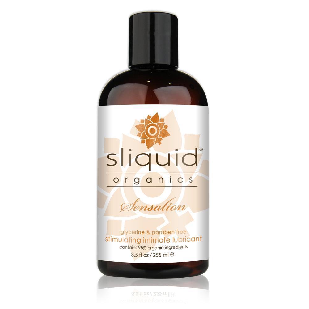 Sliquid Organics Sensation 8.5 fl oz bottle, front view
