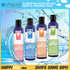 Happibee promotional graphic showing four Sliquid Splash scent options