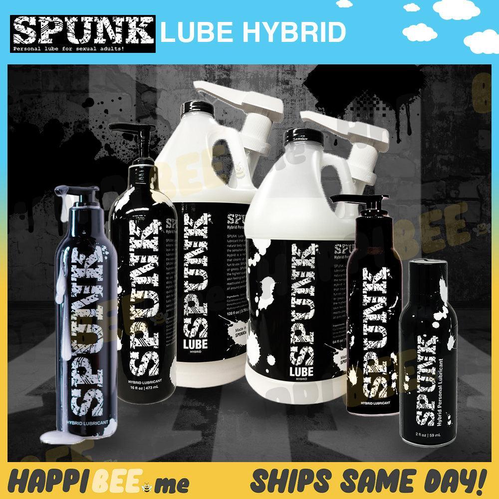 SPUNK Hybrid bottle and jug sizes in a Happibee promotional graphic