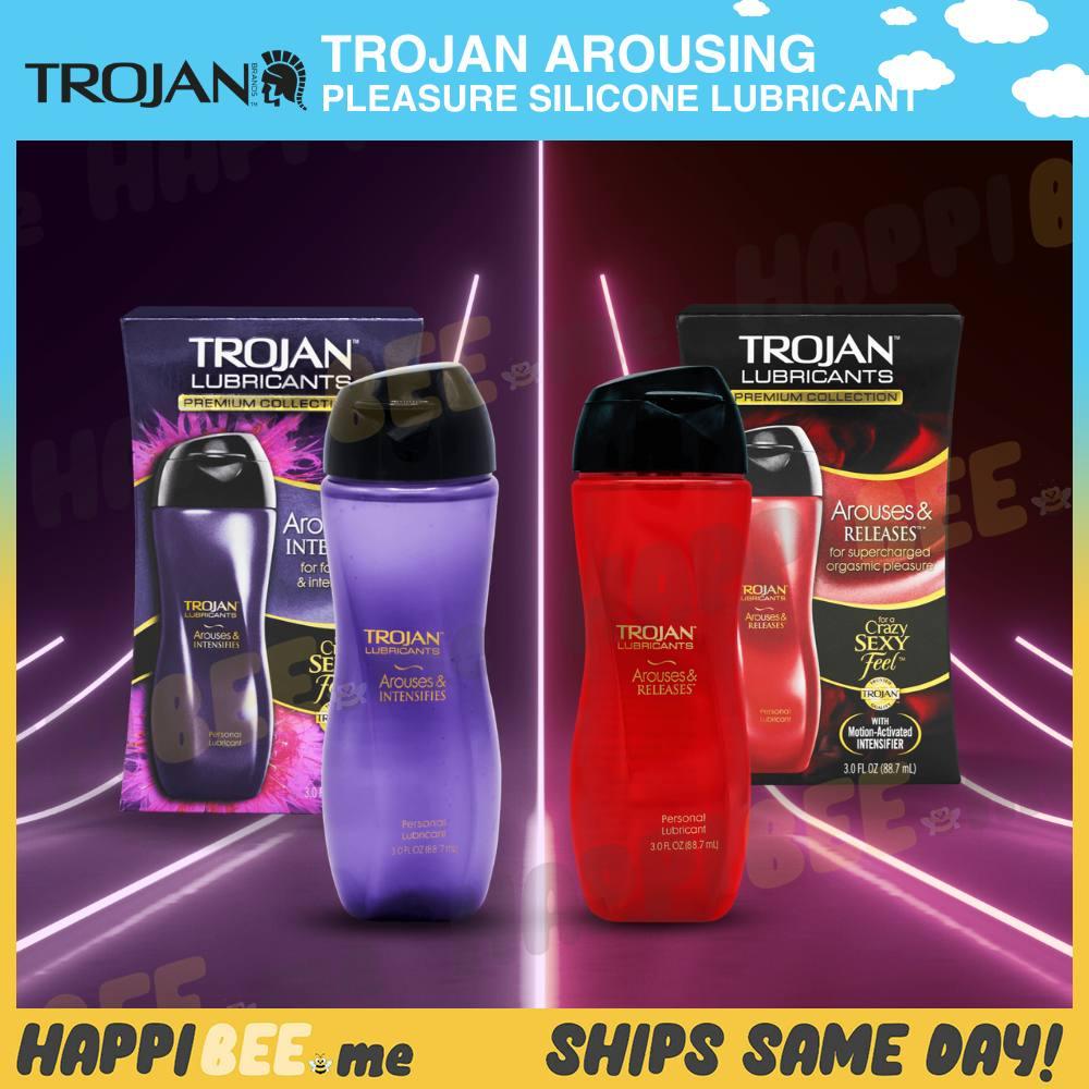 Trojan Arousing Pleasure • Couples Silicone Lubricant - Happibee