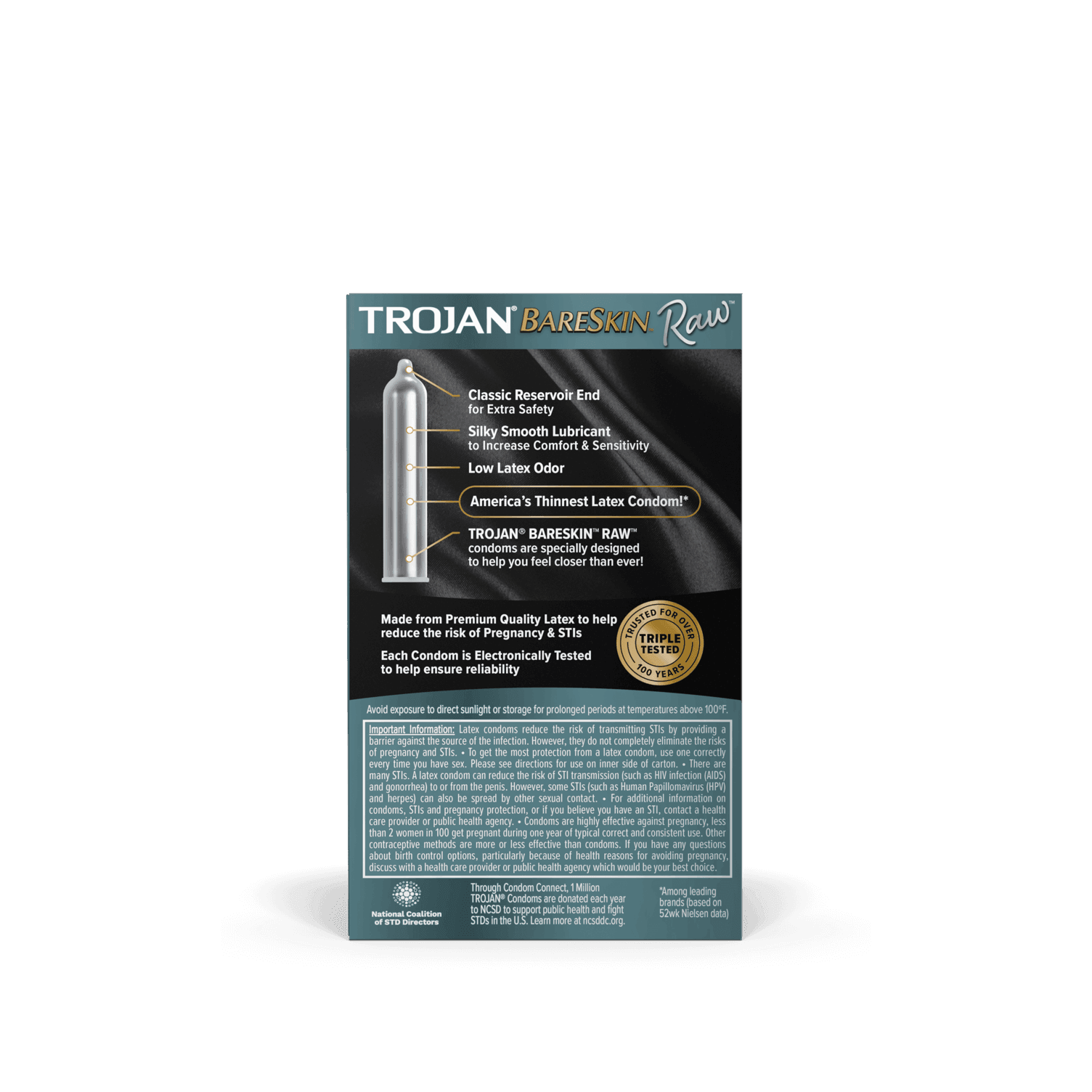 Trojan Bareskin Raw (Ultra Thin) • Latex Condom