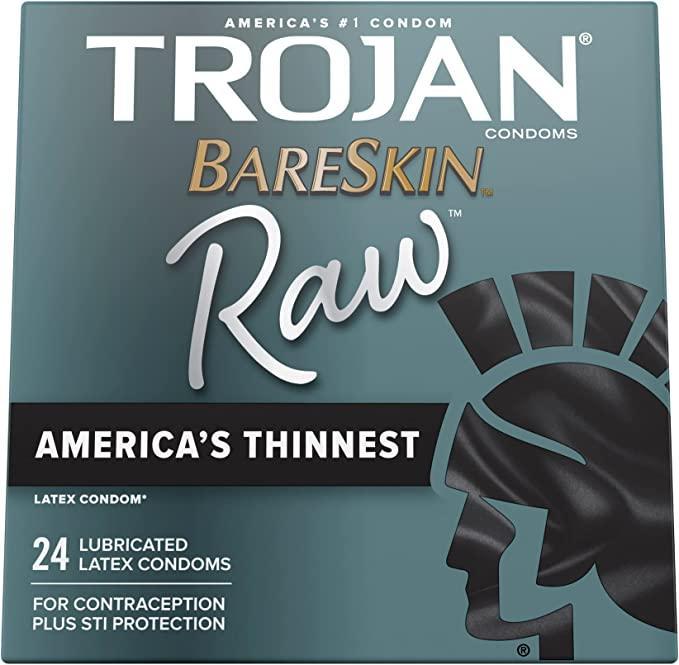 Trojan Bareskin Raw (Ultra Thin) • Latex Condom