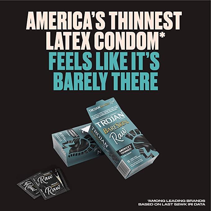 Trojan Bareskin Raw (Ultra Thin) • Latex Condom